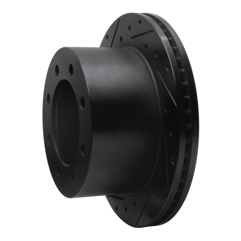 Chevrolet Express 3500 Brake Rotor (1) - Rear Left - R1 Concepts - Drilled & Slotted - Black - `01-`10